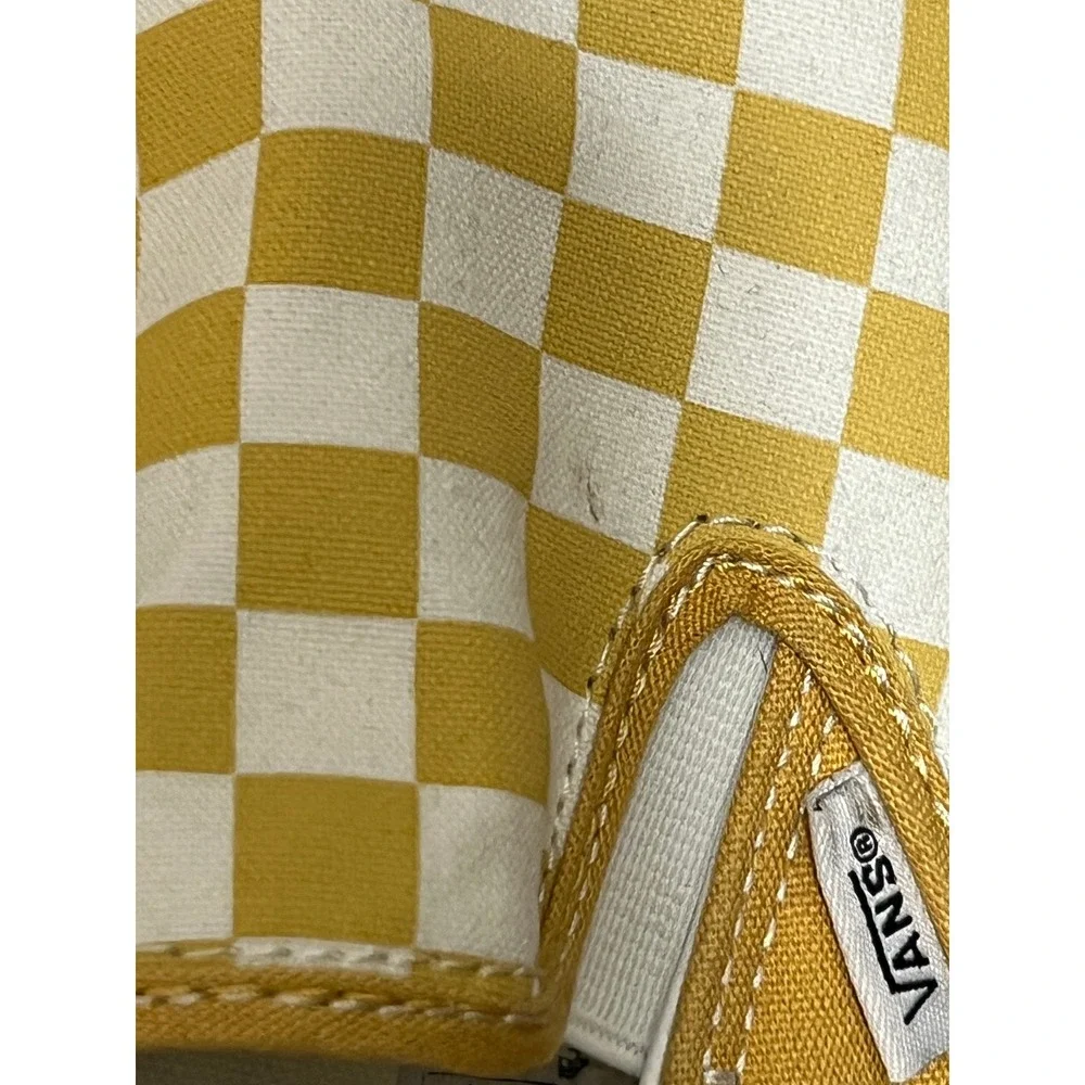 West Coast Skatercore VANS Checkerboard Slip-on Shoes Yellow/White Unisex